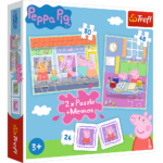 Puzzle - "2in1+memos" - Peppa's day / Peppa Pig Trefl