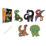 SCRATCH ART DINOSAUR CUT OUTS JANOD — изображение 3