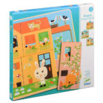 Puzzle din lemn in 3 straturi – Casuta iepurasilor DJECO