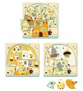 Puzzle lemn in 3 straturi copacul DJECO — изображение 2