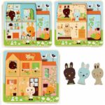 Puzzle din lemn in 3 straturi – Casuta iepurasilor DJECO — изображение 2