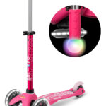Trotineta Mini Micro Deluxe Magic LED Roz MICRO