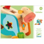 Sortator din lemn cu forme in forma de vacuta "Cachatou" DJECO