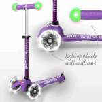 Trotineta Mini Micro Deluxe Magic LED Violet MICRO - imagine 2