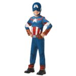 Costum CAPTAIN AMERICA RUBIES, L 7-8 ani RUBIES