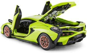 Set constructor Masina Lamboeghini Sian Building Kit1:18 cu radiocomanda RASTAR - imagine 3