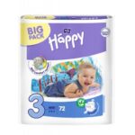 Scutece pentru copii №3 (5-9 kg ) Baby Happy Midi 72 buc