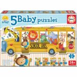 Puzzle Baby - 24+School bus pentru animale