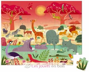 PUZZLE IN VALIZA - Rezervatia de animale, Janod — изображение 2