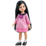 Papusa CARINA in rochie cu patrati 32 CM Paola Reina