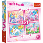 Puzzles - "4in1" - Unicorns and magic / Trefl