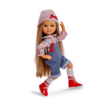 Papusa "EVA" articulat cu salopeta denim, 35 cm Luxury Dolls, Berjuan