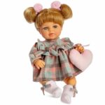 Papusa "LAURA" blonda cu cozi cu mecanism 40 cm Berjuan