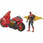 Figurina Spider-Man cu motocicleta Hasbro