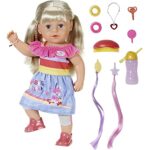Papusa BABY born Sister 43cm cu accesorii de par ZAPF
