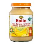 Holle piure de banana cu gris (6 luni+) 190g