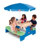 Masuta picnic pentru copii cu umbrela Easy Store Little Tikes