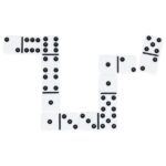 Domino din plactic - alb Goki