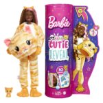 Papusa Barbie Reveal cu Costum de plus Kitty si 10 Surprize MATTEL