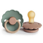 Suzete din latex Frigg Daisy (0-6 luni) culoarea Rose Gold si Willow