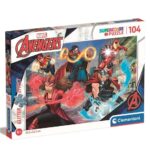 Puzzle Avengers cu sclipici 104 buc. CLEMENTONI