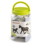 Set de 10 Figurine Animale Domestice cu puii MINILAND