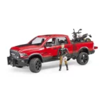 Masina off road RAM, motocicleta Scrambler Ducati Desert Sled, cu figurina - Bruder