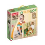 Puzzle din lemn 4 in 1 Animale QUERCETTI