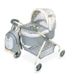 Carucior p/u papusa PIPO 60 cm cu rucsac - gri DECUEVAS