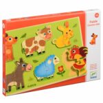 Puzzle din lemn Coucou-cow DJECO