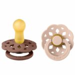 Suzete din latex Bibs Boheme (6-18 luni) culoarea Blush ?i Woodchuck