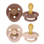 Suzete din latex Bibs Colour Symmetrical (6-36 luni) culoarea Ivory ?i Sage