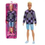 Papusa Ken Fashionista in pulover cu carouri MATTEL