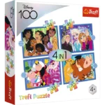 Puzzle - "4in1" - The happy world of Disney / Disney 100