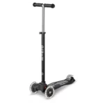 Trotineta Maxi Deluxe Eco LED negru MICRO