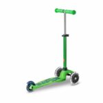 Trotineta Mini Deluxe LED verde/albastru MICRO
