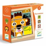 Puzzle cuburi din lemn - Tournanimo DJECO