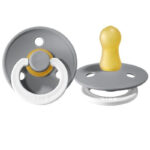 Suzeta rotunda BIBS Cloud Night din latex (18-36 luni)