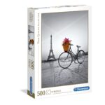 Puzzle - Bicicleta cu flori in Paris, 500 piese Clementoni