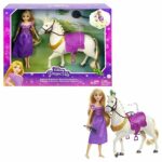 Papusa Disney Princess Rapunzel si Maximus cu accesorii Mattel