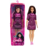 Papusa Barbie Fashionista in rochie violeta MATTEL