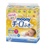 Servetele umede Moony Pure Water 99.9% p/igiena gurii si mainilor bebe,bloc 180 buc.