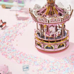 Puzzle 3D din lemn Romantic Carousel ROBOTIME — изображение 2