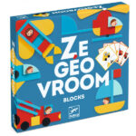 joc de construit cu piese geometrice Ze GeoVroom Djeco