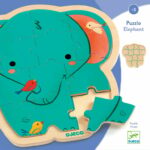 Puzzle lemn Elefant DJECO