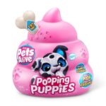 Jucarie de plus surpriza Catelus Interactiv Pets Alive Pooping Puppies