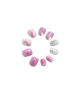 Set 10 unghii false Starshine Nails, cu adeziv Press-On, pentru fetite, Martinelia - imagine 2