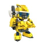 CONSTRUCTOR FIGURINA YELLOW CAR SOLDIER HEROES BRICKS NICE