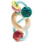 Zornaitoare din lemn cu jucarie pu dentite Labirintul cu margele — изображение 2