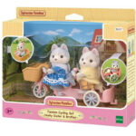 Set de joaca Tandem Cycling Set -Husky Sister  and  Brother Sylvanian Families